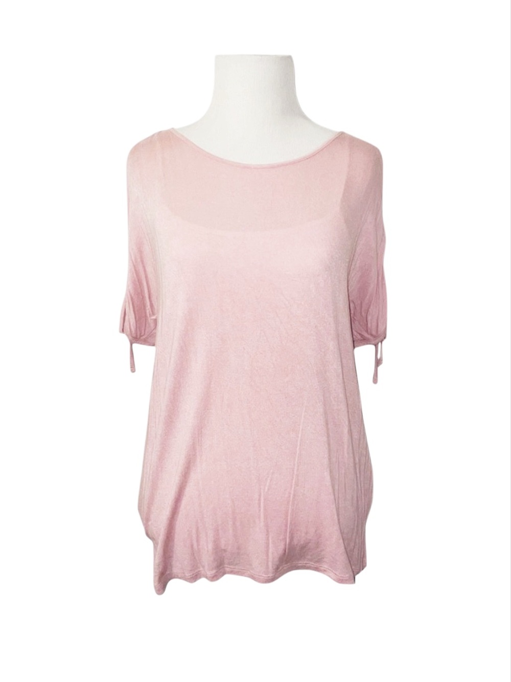 ACTIVE USA Women's Pink Short Sleeve Top Large